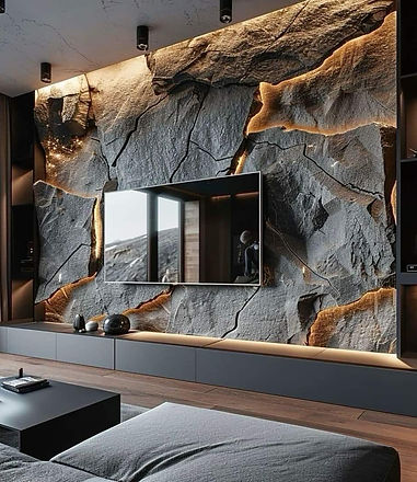 TV UNIT WITH LOUVERS AND PVC SHEET UNIQUE DESIGN