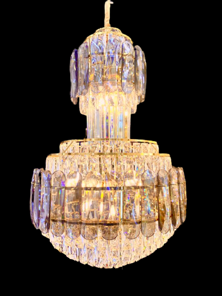 الصورة المصغرة: MODERN CRYSTAL CHANDELIER LIGHTS TWO FLORE