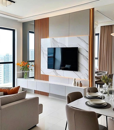 TV UNIT WITH LOUVERS AND PVC SHEET