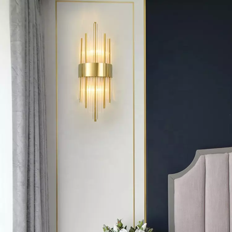 MODERN GOLDEN FINISH CRYSTAL LUXURY WALL LIGHT -52015-1W