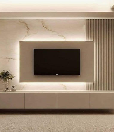 TV UNIT WITH LOUVERS AND PVC SHEET