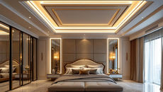 Bedroom Design with Profile Light & PVC Panel in Kanpur | Vaarmor Interior