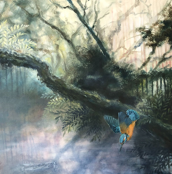 'Dinner is Served' Oil on Canvas 61 cm x 61 cm