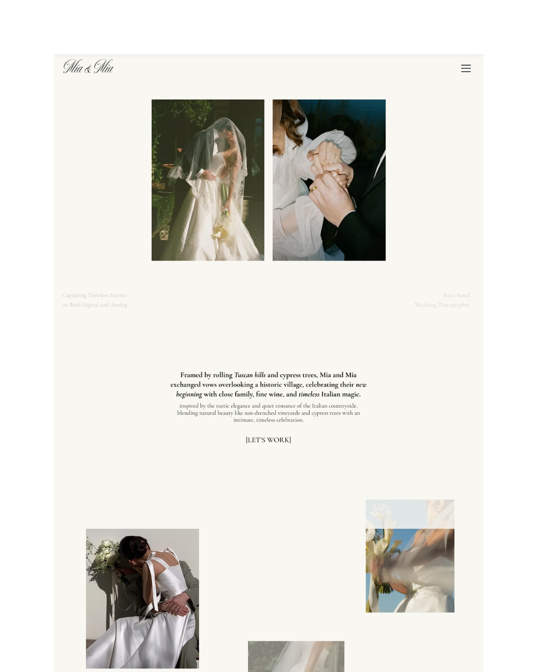 Photographer Wix Website Template