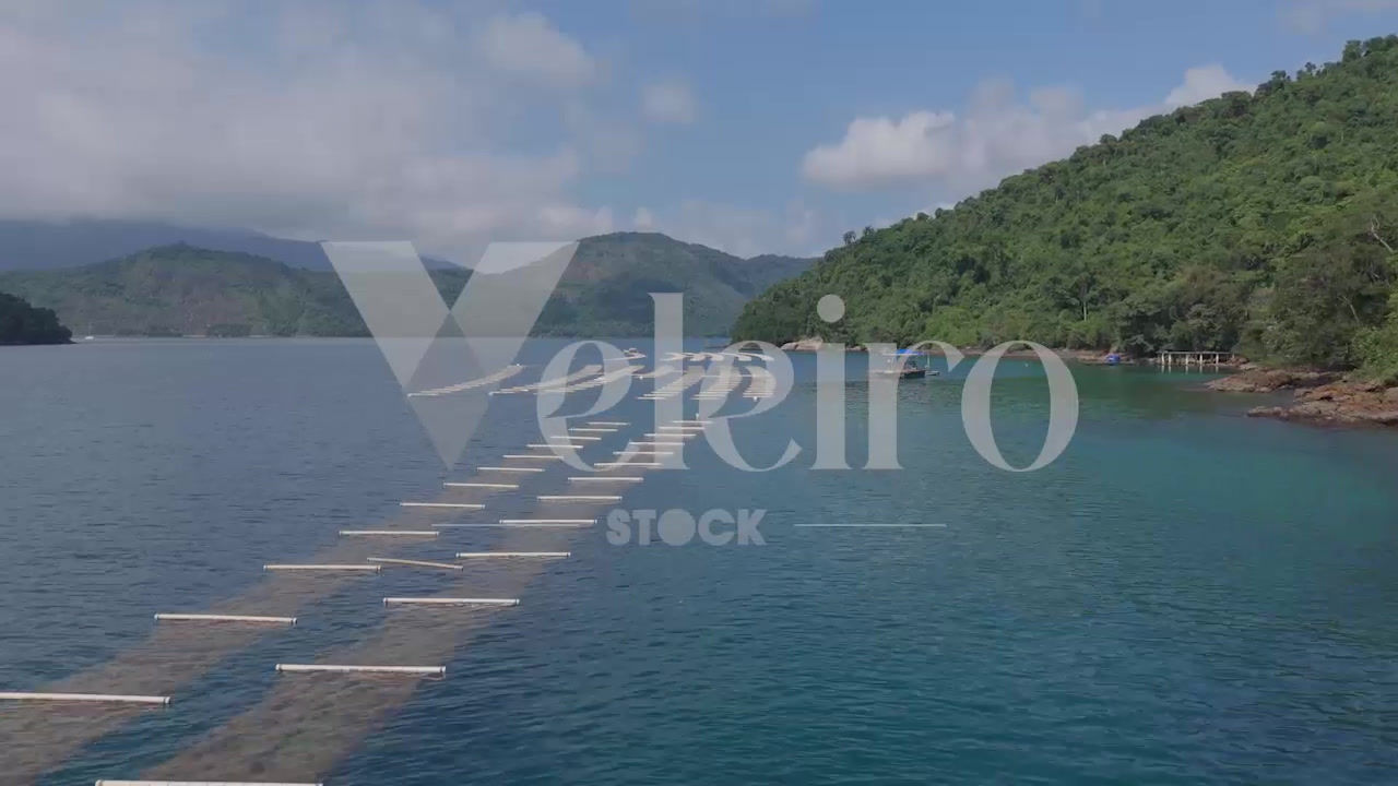 Fazenda de algas marinhas, estruturas flutuantes no mar 05