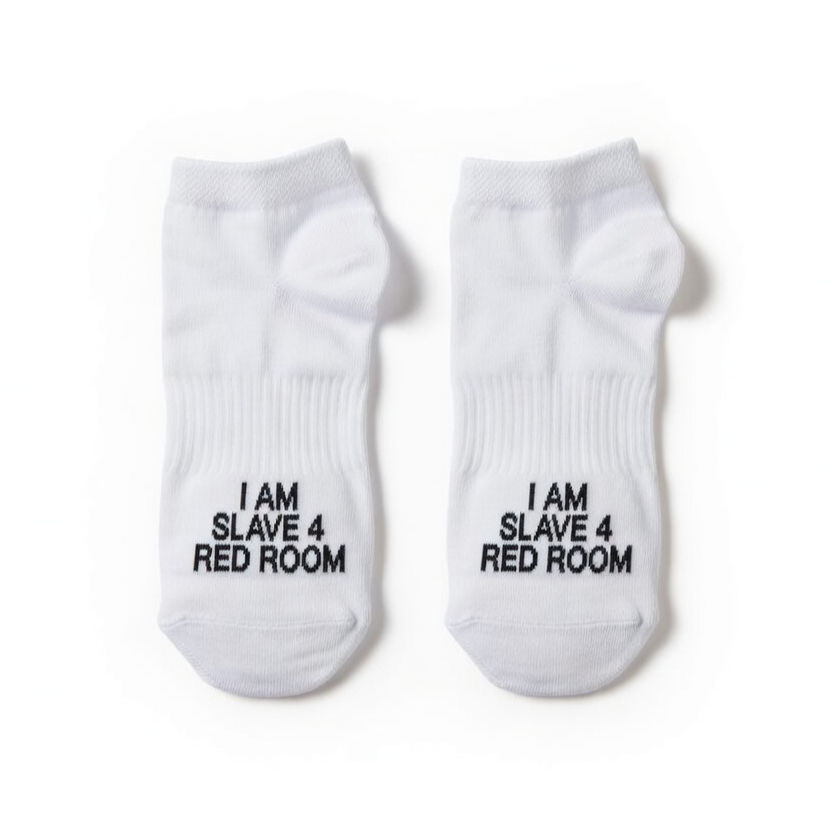 "I AM SLAVE 4 RED ROOM" SOCKS