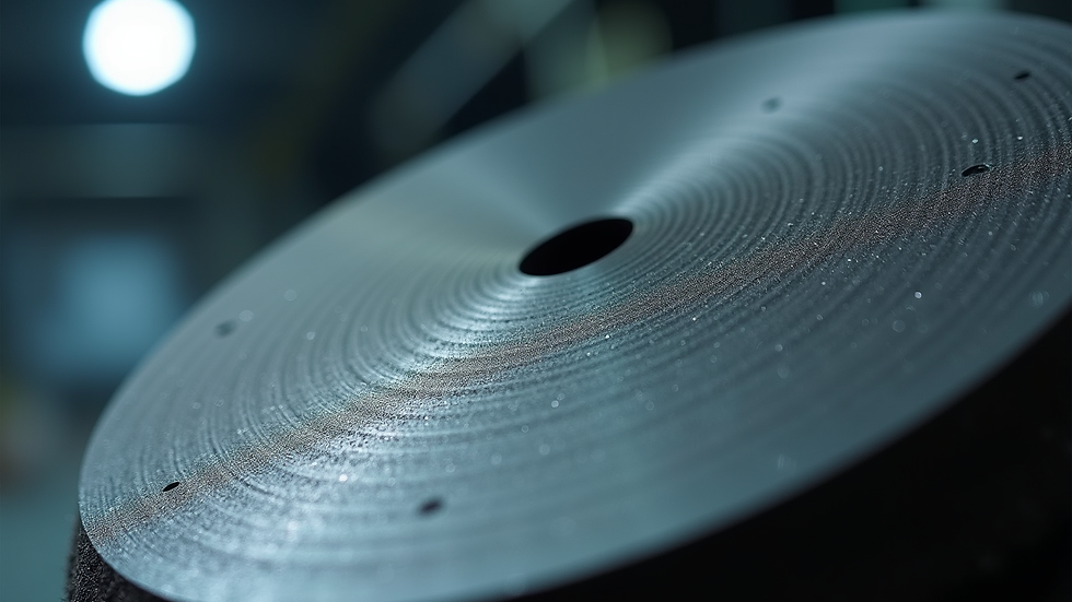 Close-up view of a CBN grinding wheel showing abrasive surface