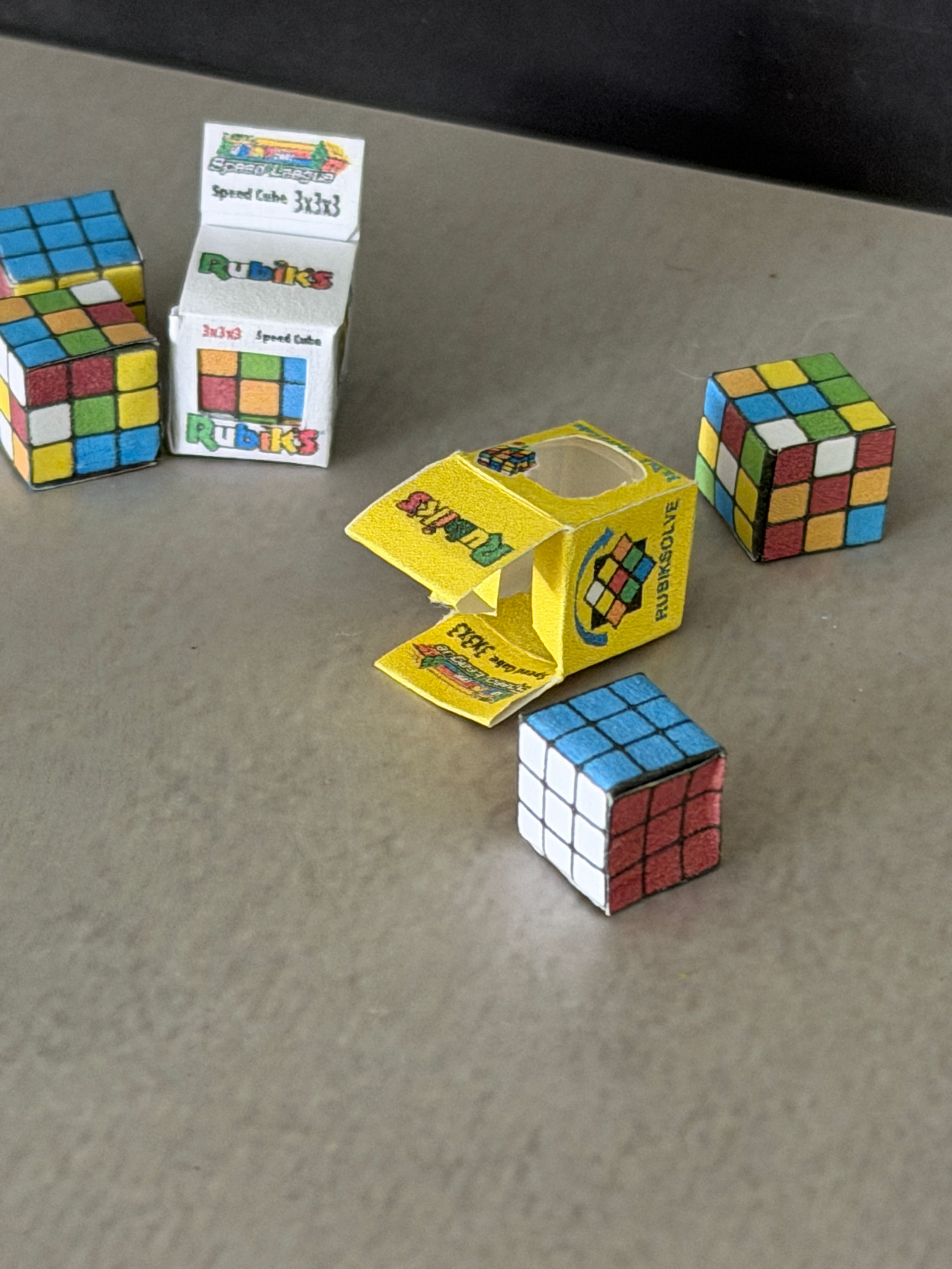 Miniature Rubix Cube Printable DIY