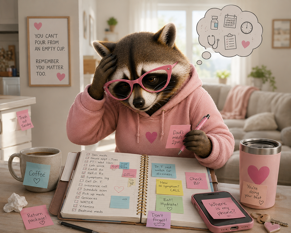 The Feral Caregiver Raccoon trying to remember forgotten things