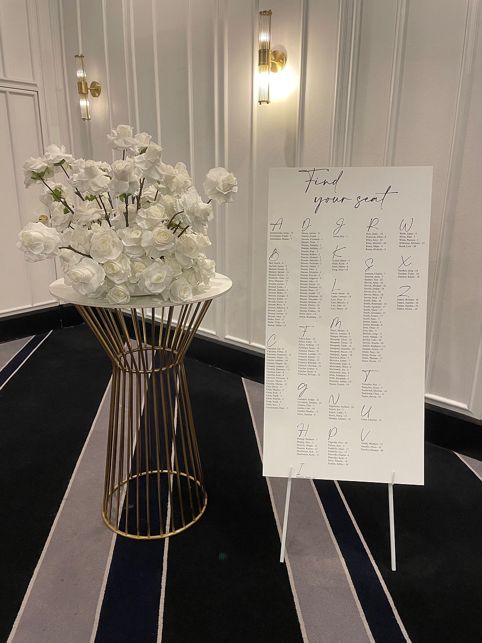Seating chart Unique Style Events
