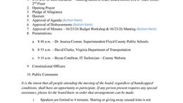 Floyd County Board of Supervisors Regular Meeting 07/14/2026