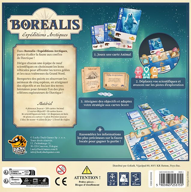 Borealis est un jeu de course et de collection pour 2 à 4 joueurs édité par Lucky Duck Games