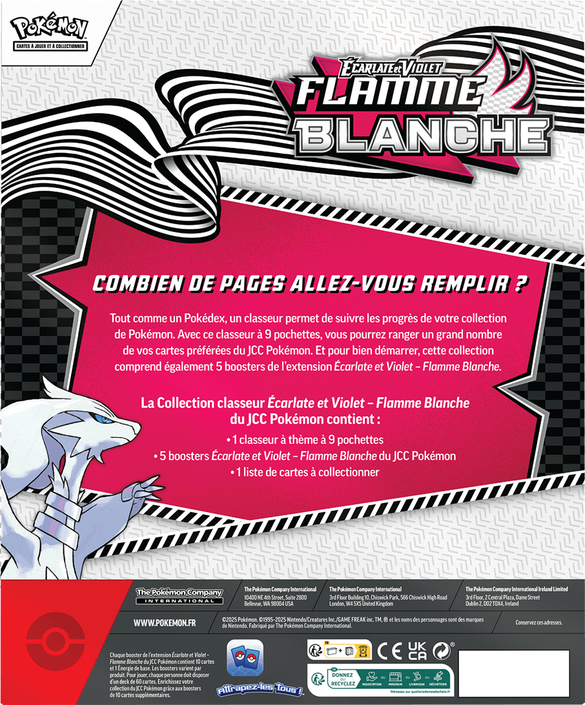POKEMON EV10.5 : Collection Portfolio + 5 boosters Flamme Blanche VF