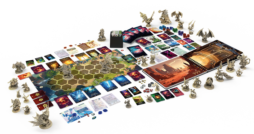 Dragon Eclipse est un jeu d'aventure et de combat fantastique pour 1 ou 2 joueurs édité par Awaken Realms