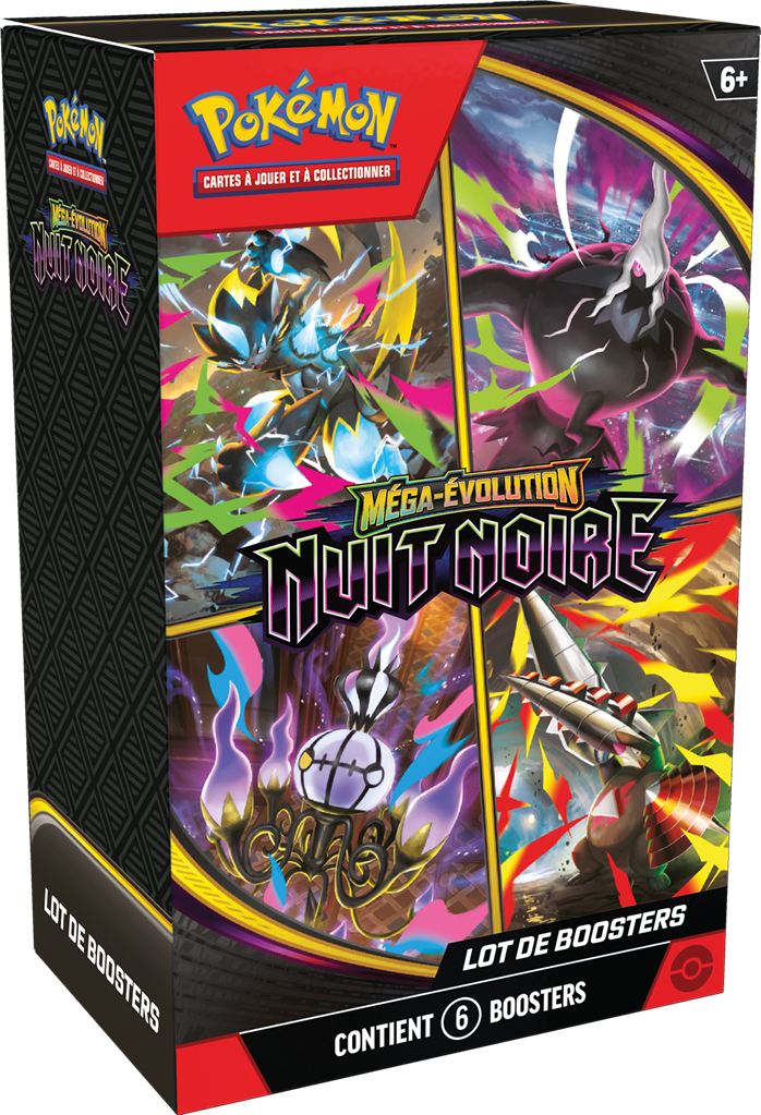 POKÉMON MEGA EVOLUTION : Bundle 6 Boosters Nuit Noire VF