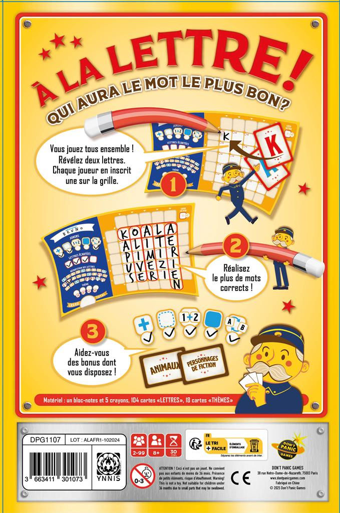 Jeu familial A la Lettre ! par Don't Panic Games