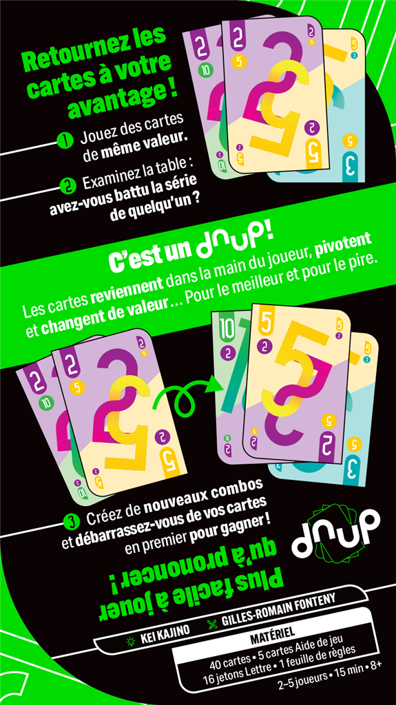 DNUP, jeu de défausse de cartes édité par Space Cowboys