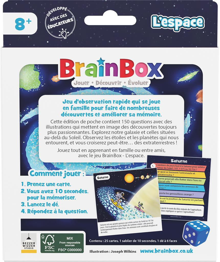 Jeu de mémorisation BRAIN BOX POCKET : L'espace