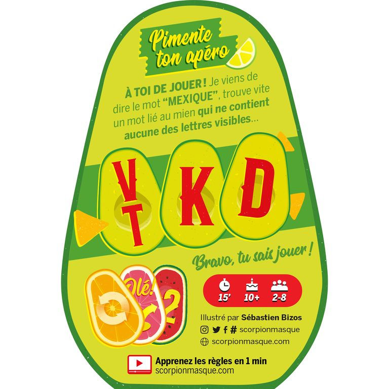 Jeu ambiance, cartes Olé Guacamolé - Le scorpion masqué