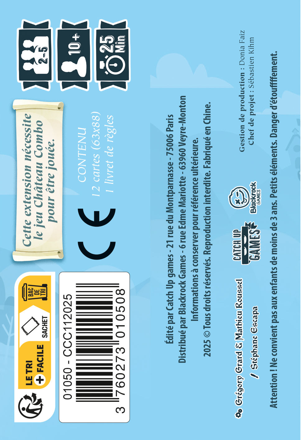 Jeu de société familial Chateau Combo extension Au Cachot par Catch Up Games