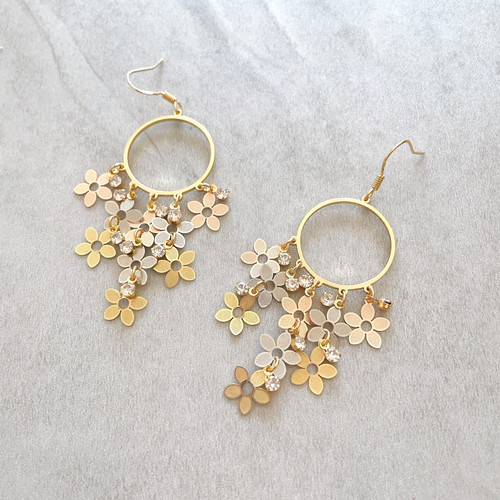 Drop Earrings Blossom Layered Double Bell Ellis Rowan - Moe Moe Design