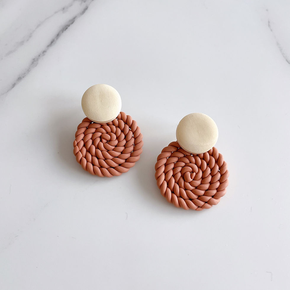 Knitted Clay Earrings