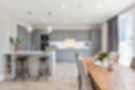 Light grey fitted kitchen