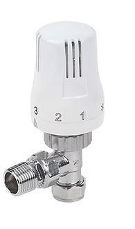 White and chrome radiator valve