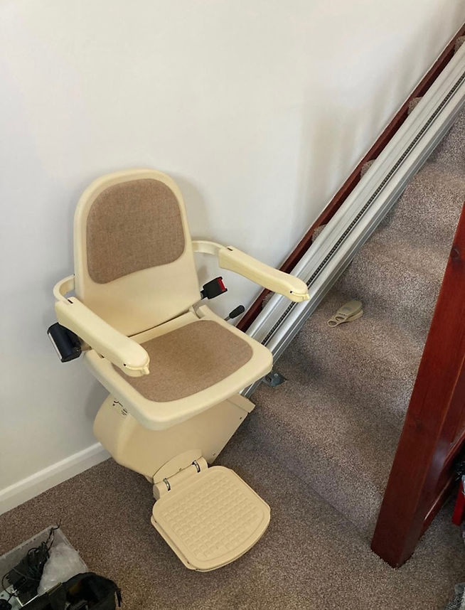 Close up of a stairlift