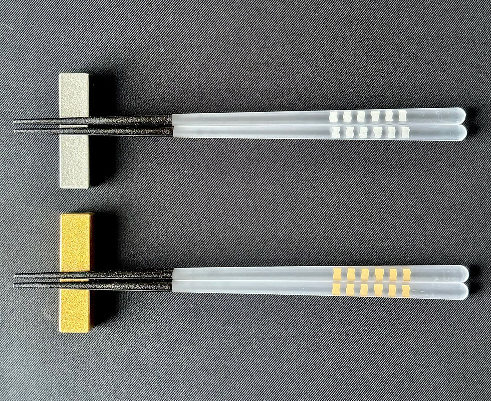 サムネイル： クリア＆ゴールド箸23cm
