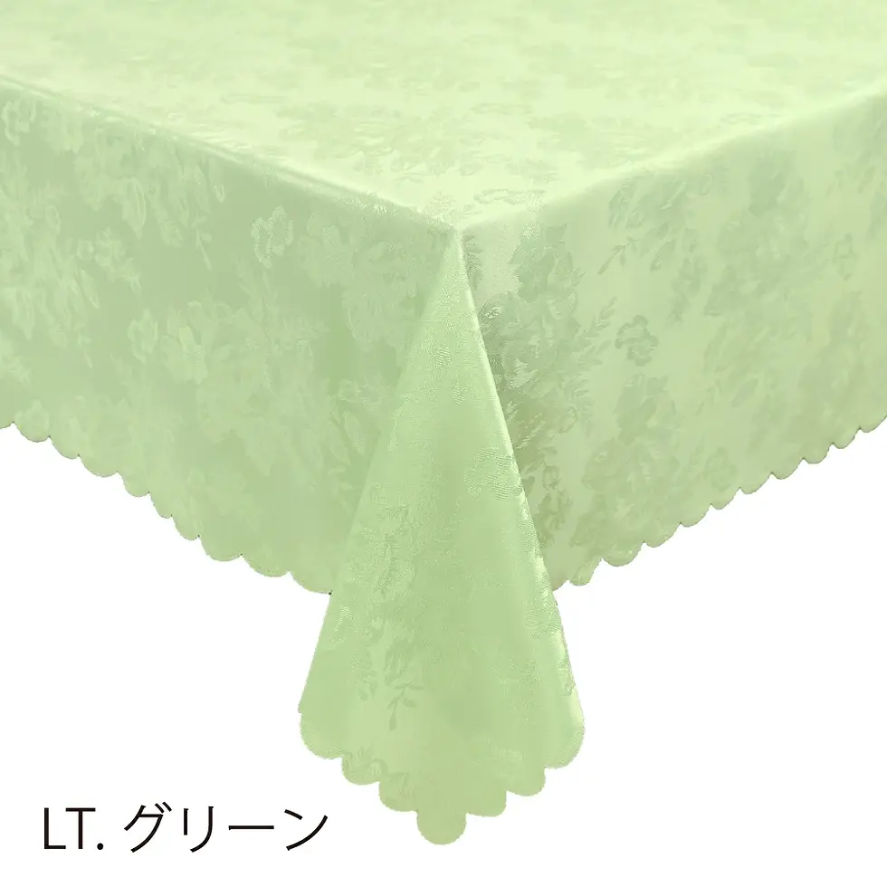 はっ水テーブルクロス(135×240)ライトグリーンSSI-KL2