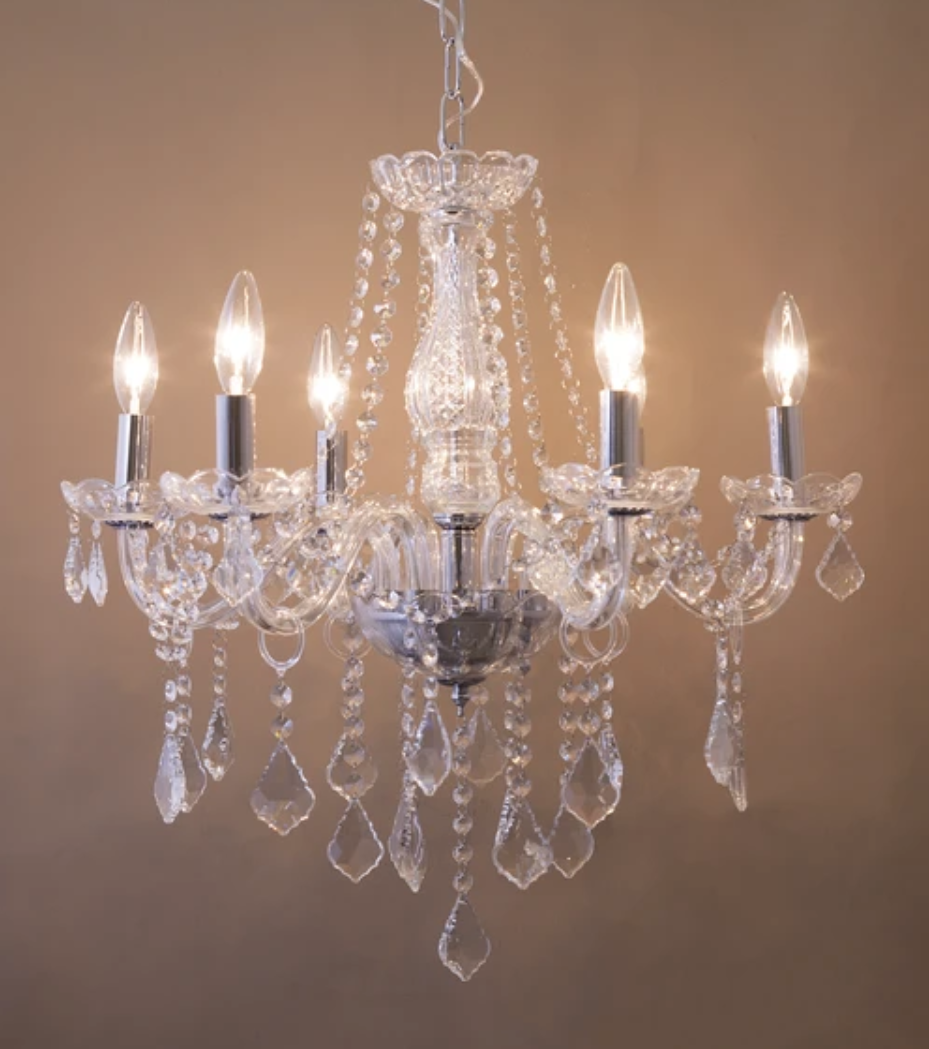 【6灯シャンデリア】クリスタルクリアSanctuary