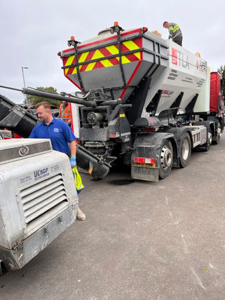 Glasgow liquid floor screed.