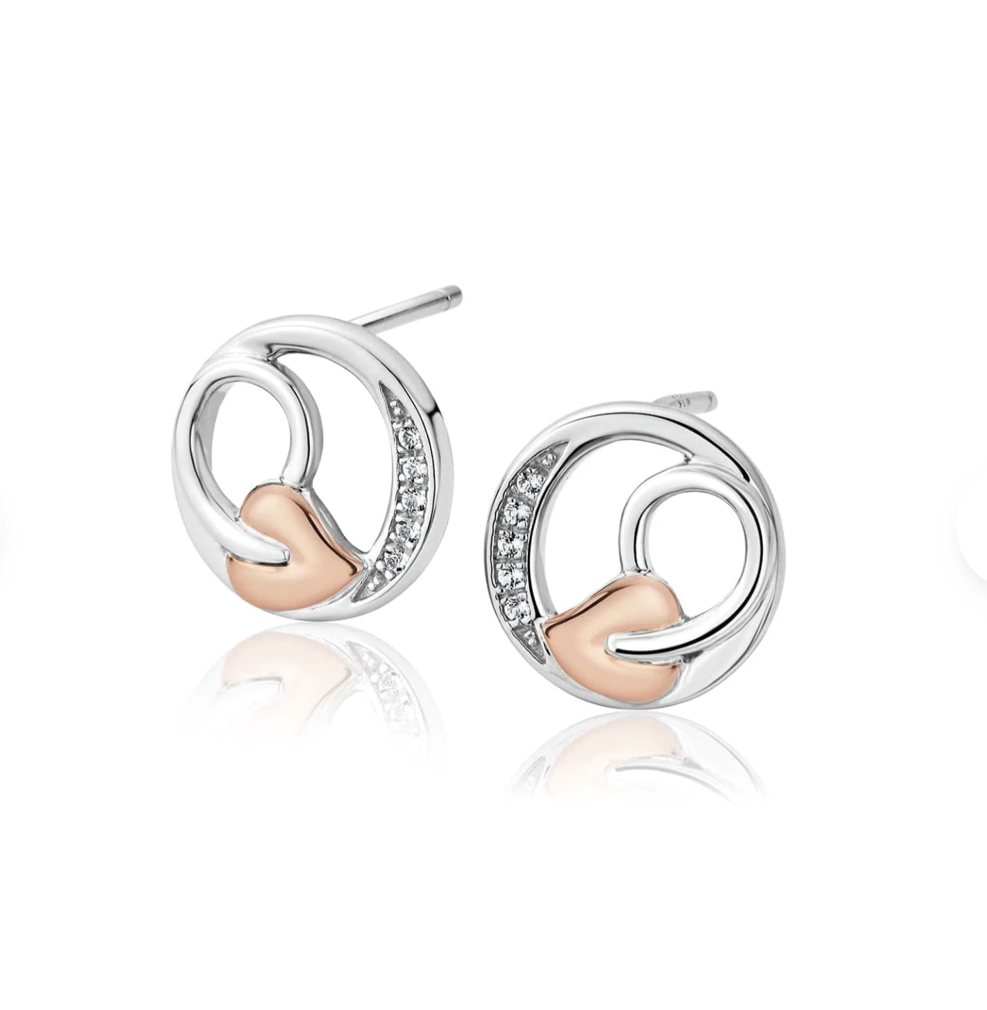 Clogau Silver & White Topaz Earrings, 3STOLCDE.