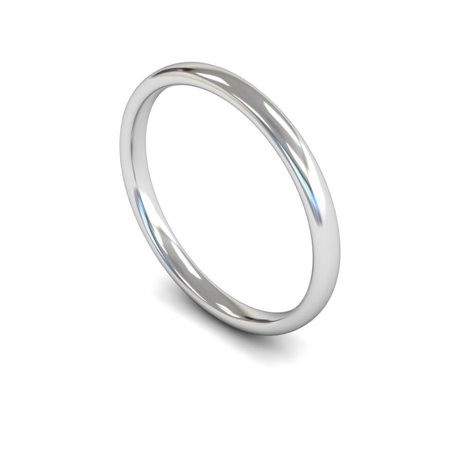 Thumbnail: 9ct Gold Slight Court Wedding Bands, WBL 2mm.