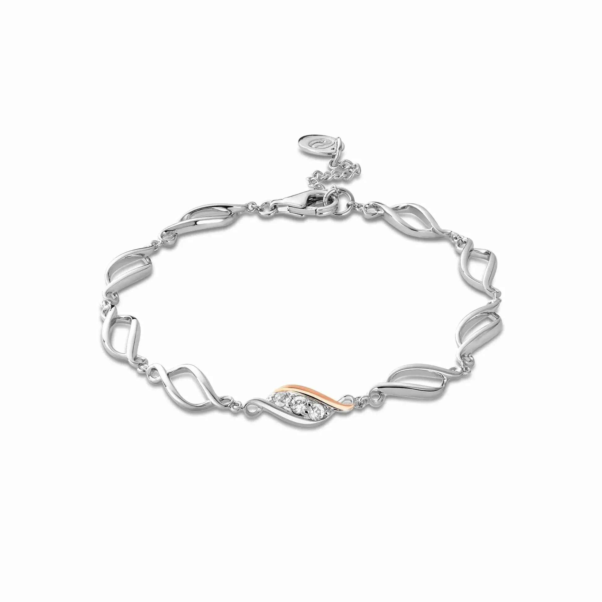 Past Present Future Silver Multi-Link Bracelet,3SPPF0651.