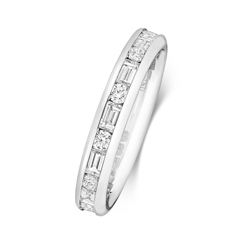 Thumbnail: Diamond Platinum Eternity Ring, 0.49cts