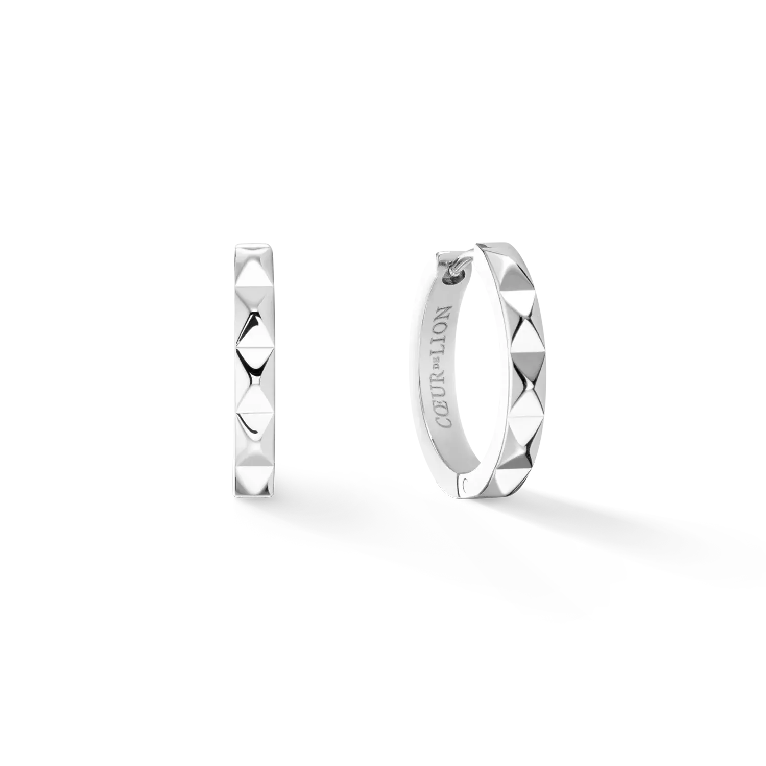 Coeur De Lion Hoop earrings Spikes silver.