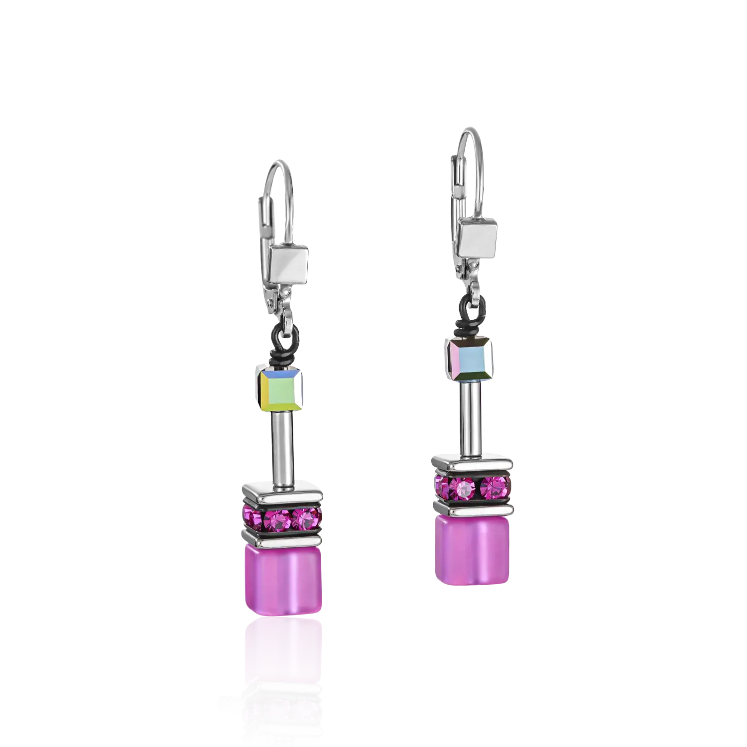 Coeur De Lion GeoCube Earrings pink, 2838201520.