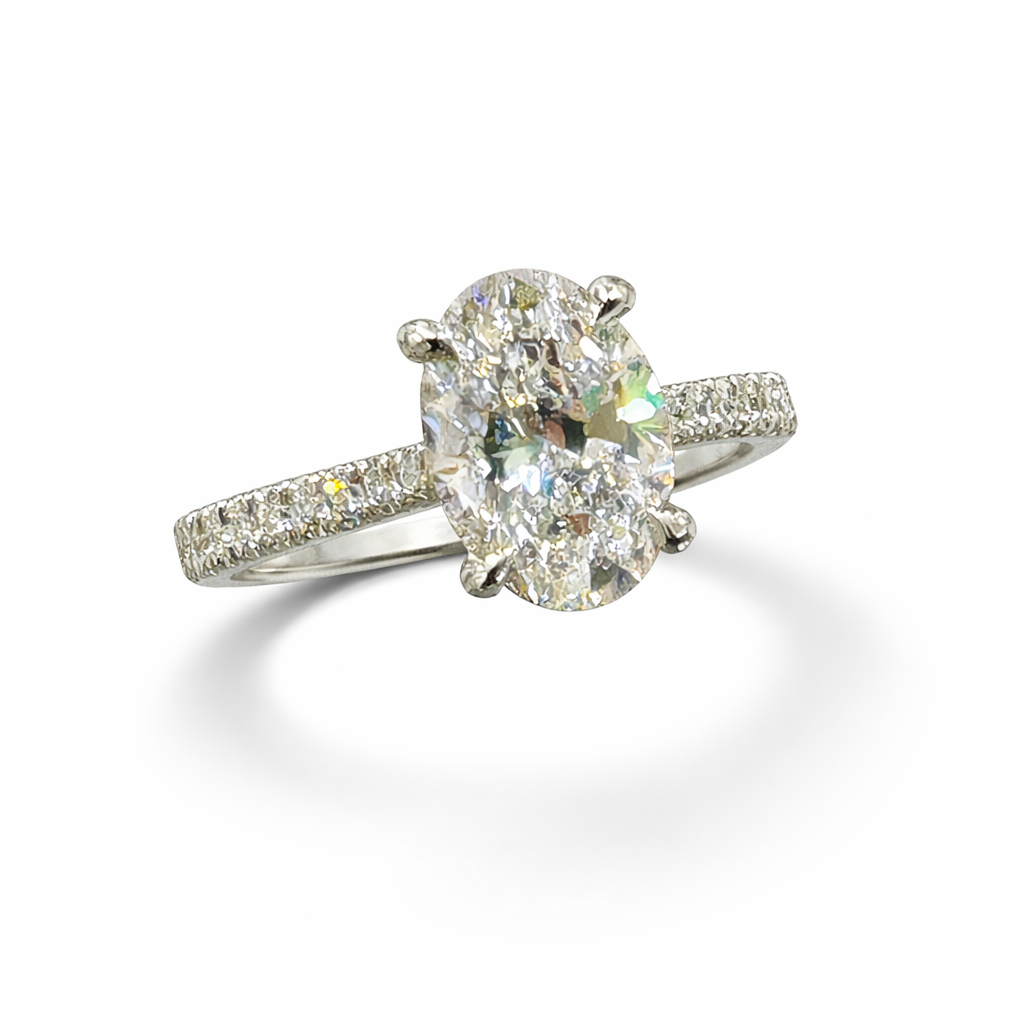 Lab Grown Diamond Solitaire Ring Platinum, 2.00cts.