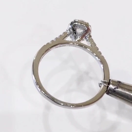 Thumbnail: Diamond Halo Engagement Ring 0.48cts. total, 18ct White Gold

