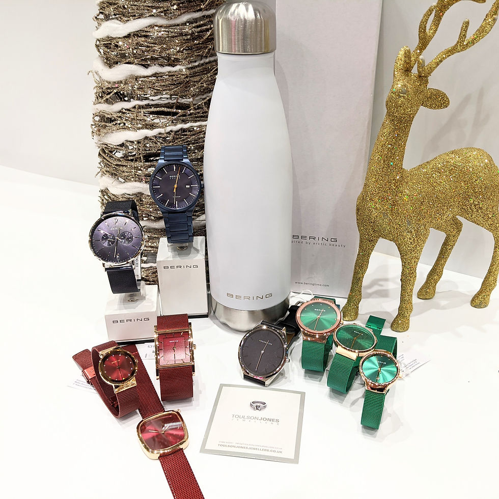 Thumbnail: Bering Ladies Rose Gold & Green Ref. 12934-868