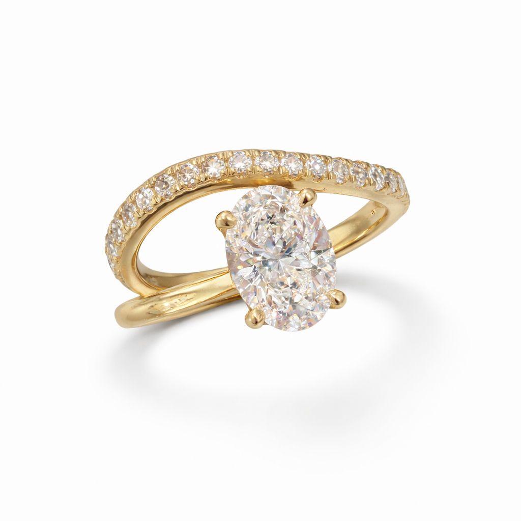 Lab Grown Diamond Solitaire Ring 18ct Gold, 2.00cts.