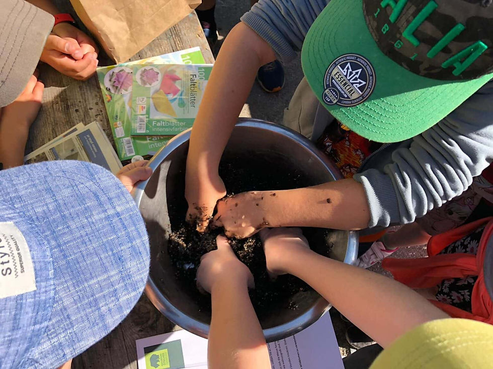Preparing the planting of the hedge ©Naturpark Ötscher-Tormäuer