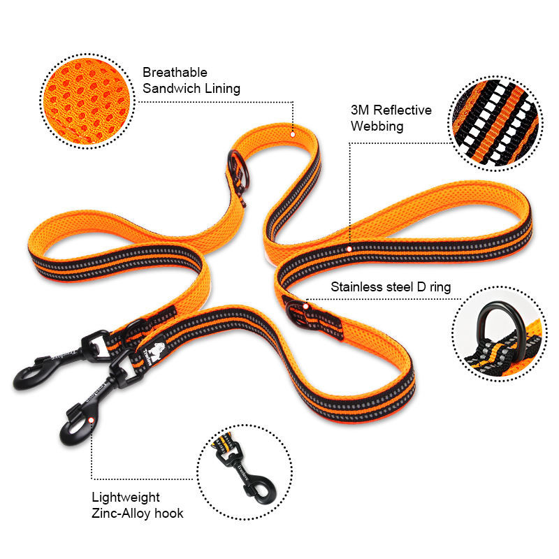 Thumbnail: Truelove 7 In 1 Multi-Function Adjustable Dog Lead Hand Free Pet Training Leash 
