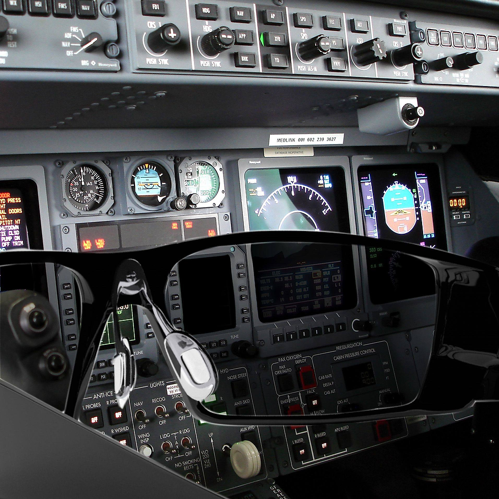 polarized lens in cockpit