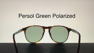 Persol green polar lens view