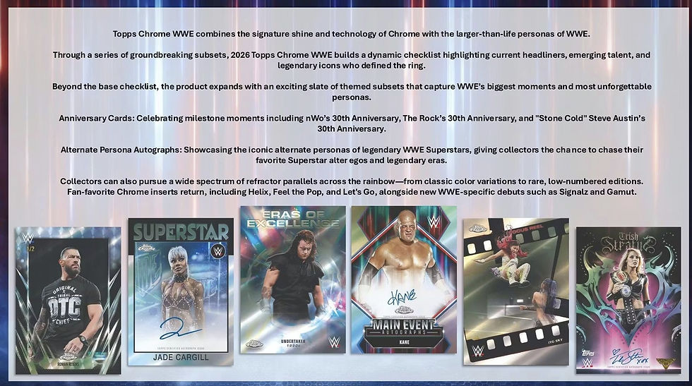 תמונה ממוזערת: 2026 Topps Chrome WWE Wrestling Blaster Box