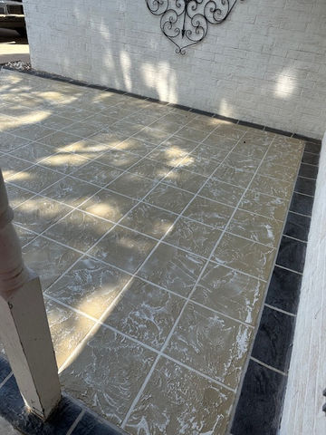 Tile with Brick Border