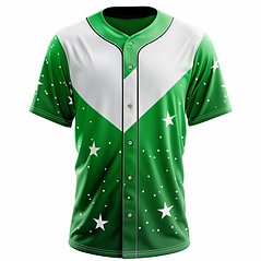 Baseball sports jersey created with dye sub printing